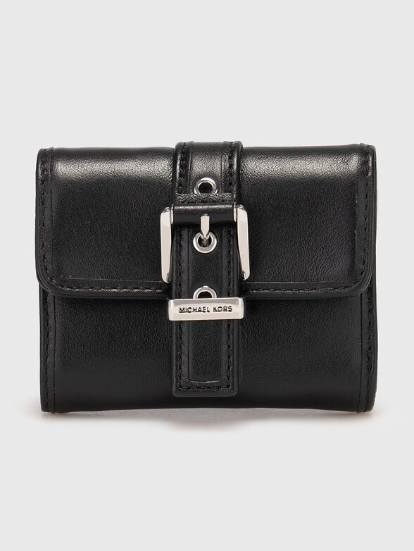 Leather wallet with silver details - 1