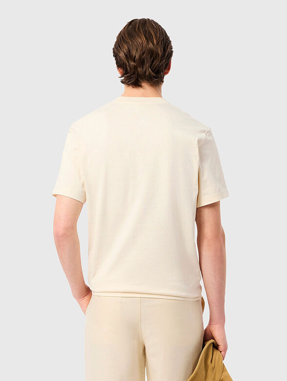 Cotton T-shirt with logo embroidery - 3