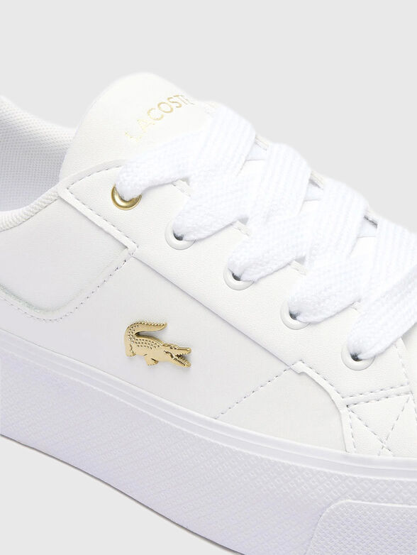 ZIANE white leather sneakers - 5