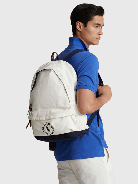 Cotton backpack with logo embroidery - 2