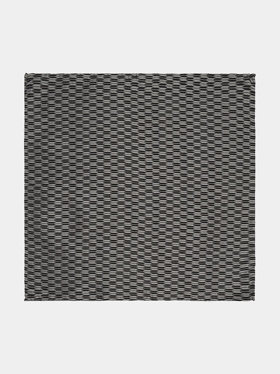 Silk handkerchief in black color - 1