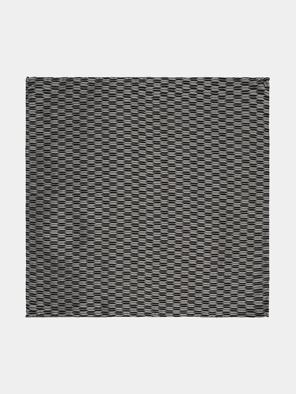 Silk handkerchief in black color - 1