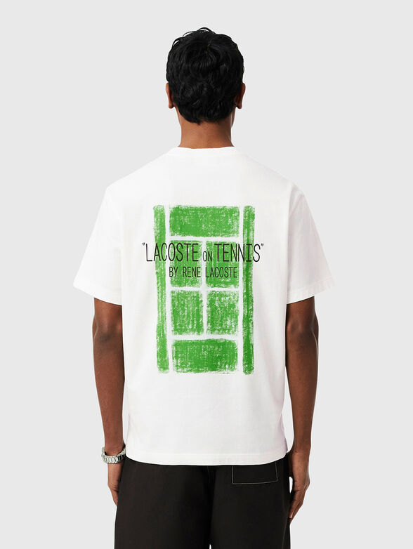 Cotton T-shirt with a contrasting print on the back - 2