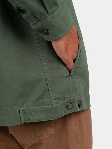 Green cotton overshirt - 5