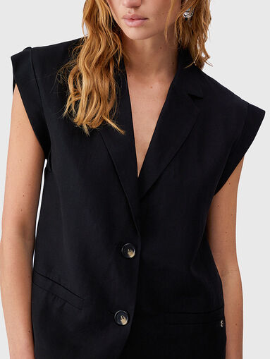 Linen blend vest - 5