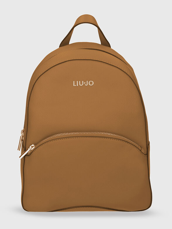 Beige backpack with mini logo  - 1