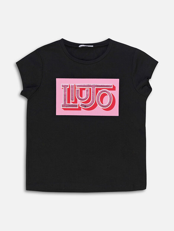 T-shirt in black color with logo print - 1