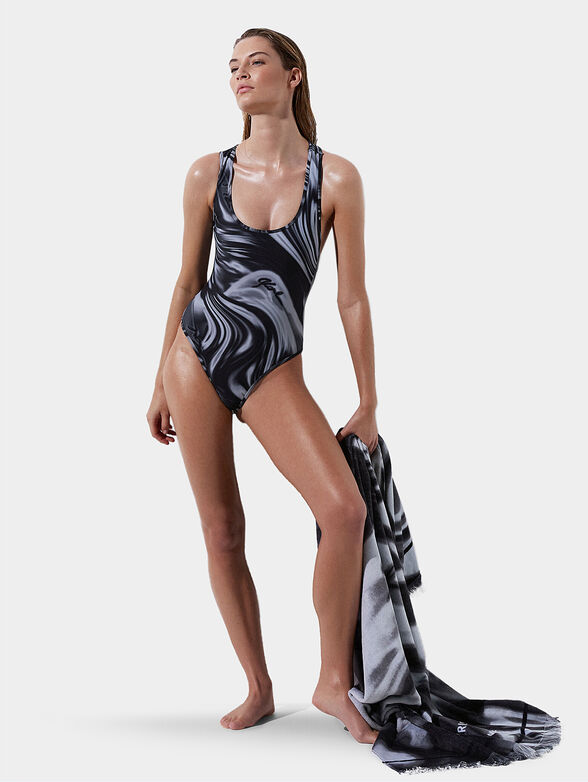 One-piece swimsuit with tie-dye effect - 4