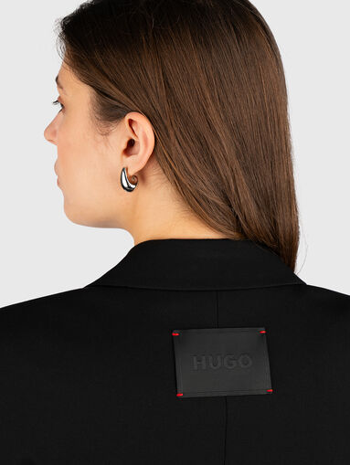 AZERA slim blazer with zip and logo - 5