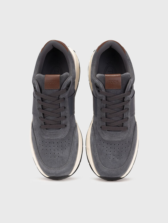 Grey suede sneakers - 6