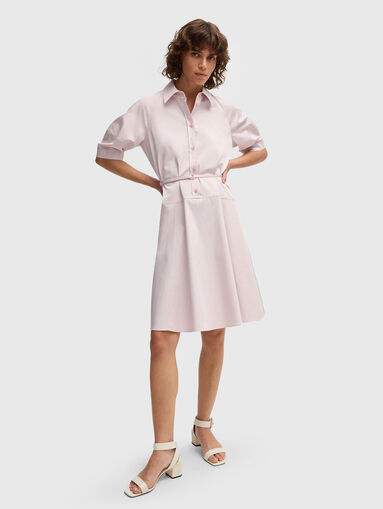 DELAURENA midi dress with waist belt - 5