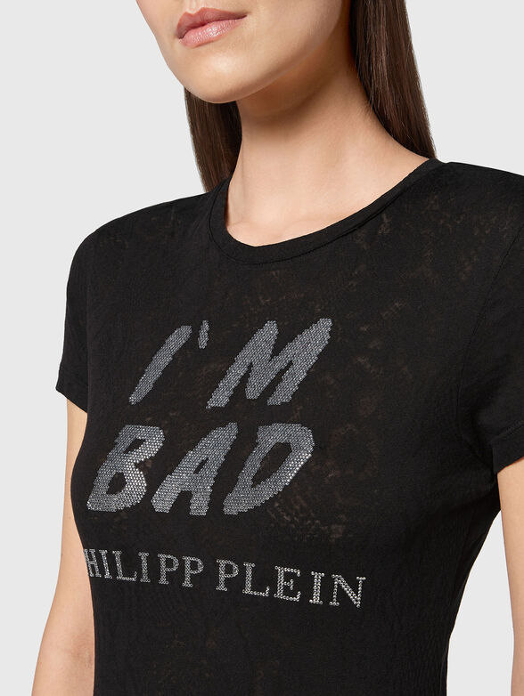 SEXY PURE T-shirt with rhinestones - 4
