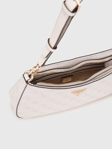 NOELLE bag with monogram print in beige - 5