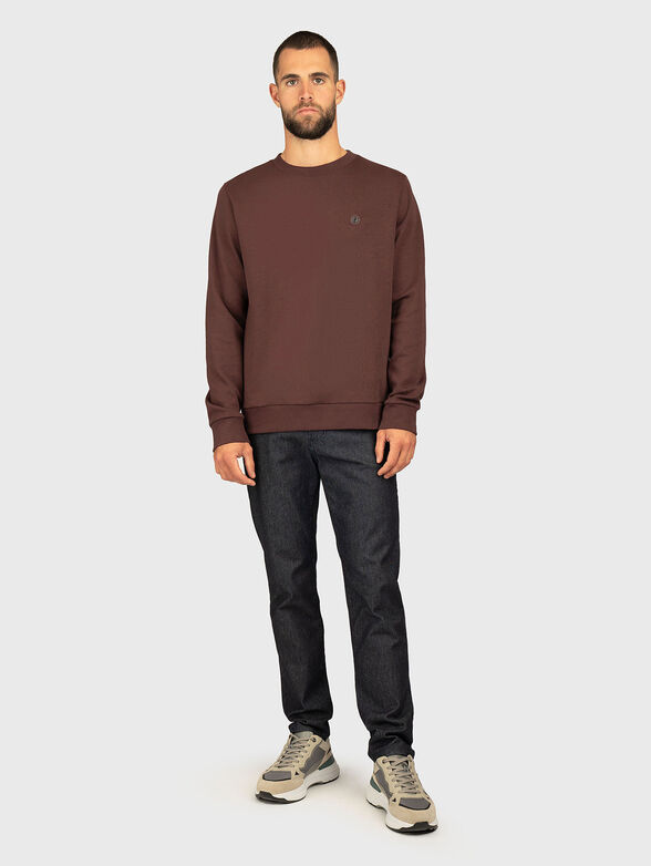 C-SHARPE oval neck sweatshirt in black - 2