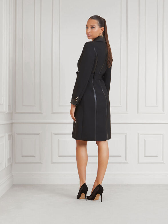 MADDY black trench coat with belt - 2