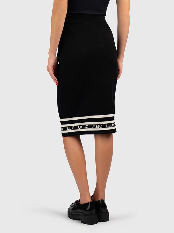 Midi skirt with logo accents - 2