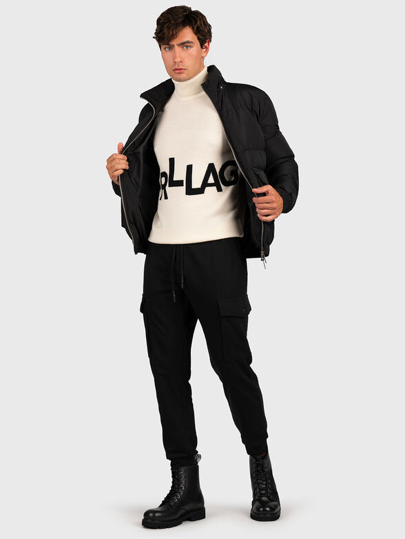Wool turtleneck sweater with logo detail - 4