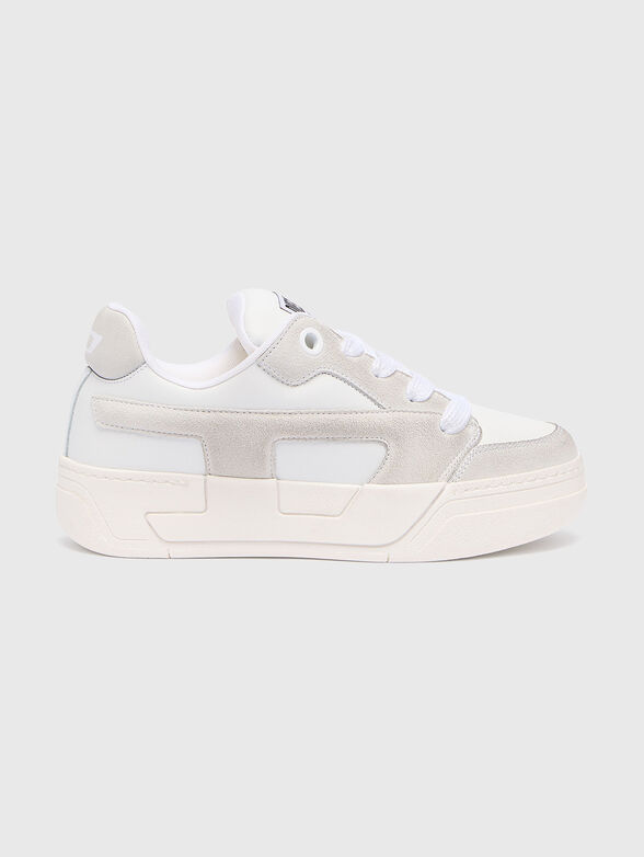 White leather sport shoes - 1