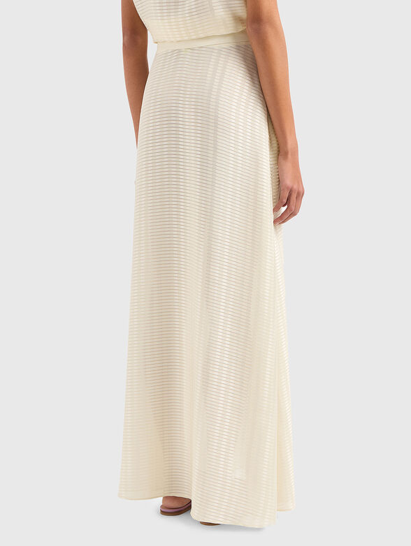Maxi skirt with geometric design in dark blue  - 2