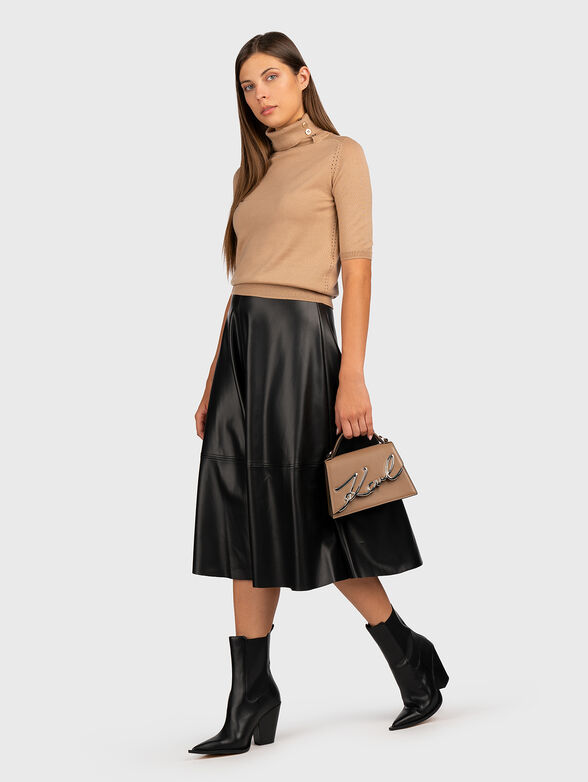 Sweater with short sleeves and polo collar - 2
