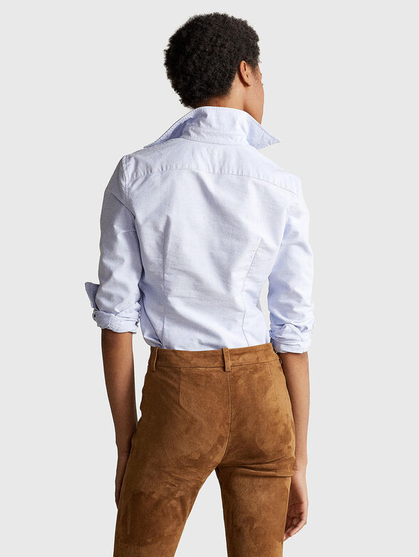 Logo embroidered shirt in cotton  - 3