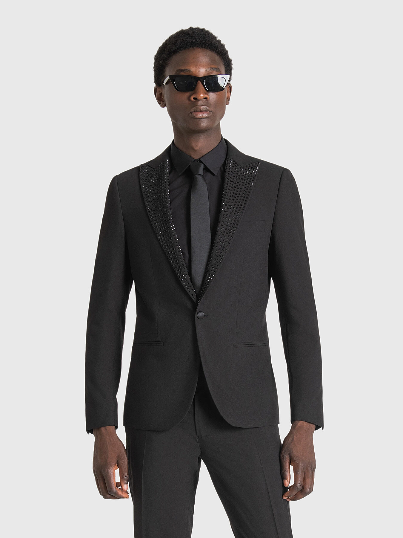 Embellished suit jacket hot sale