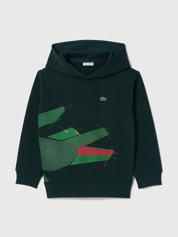 Green sweatshirt with logo - 1