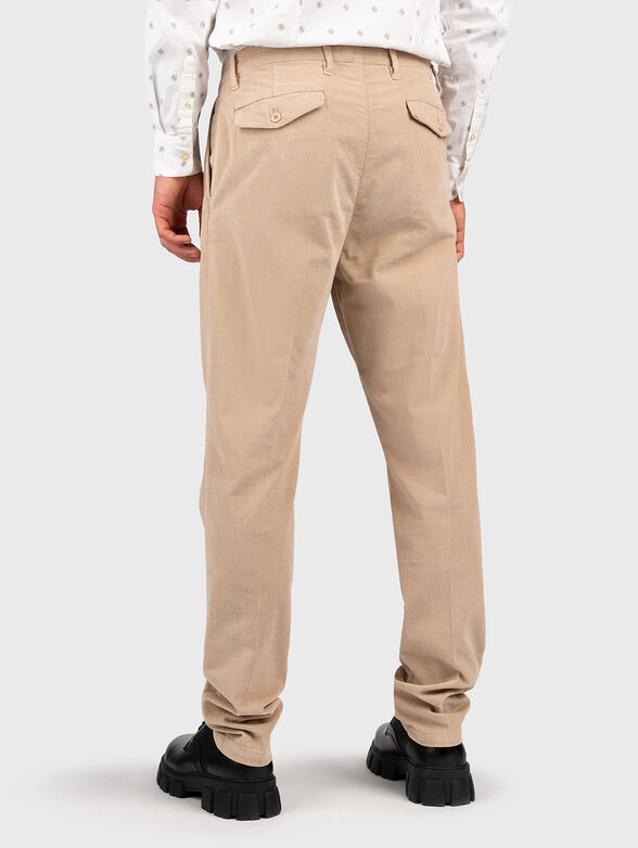 NOAH beige trousers with logo - 2