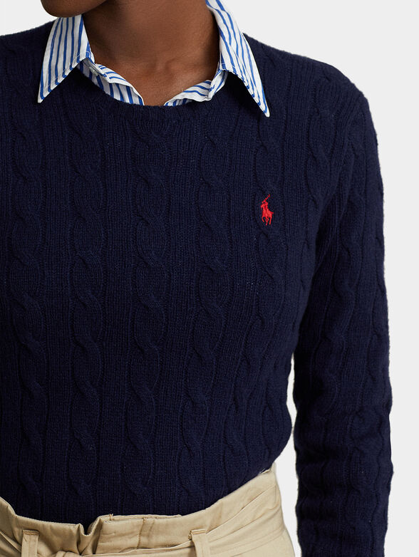JULIANNA dark blue sweater with logo embroidery - 3