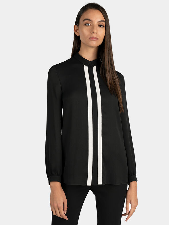 Textured mixed-silk shirt - 1