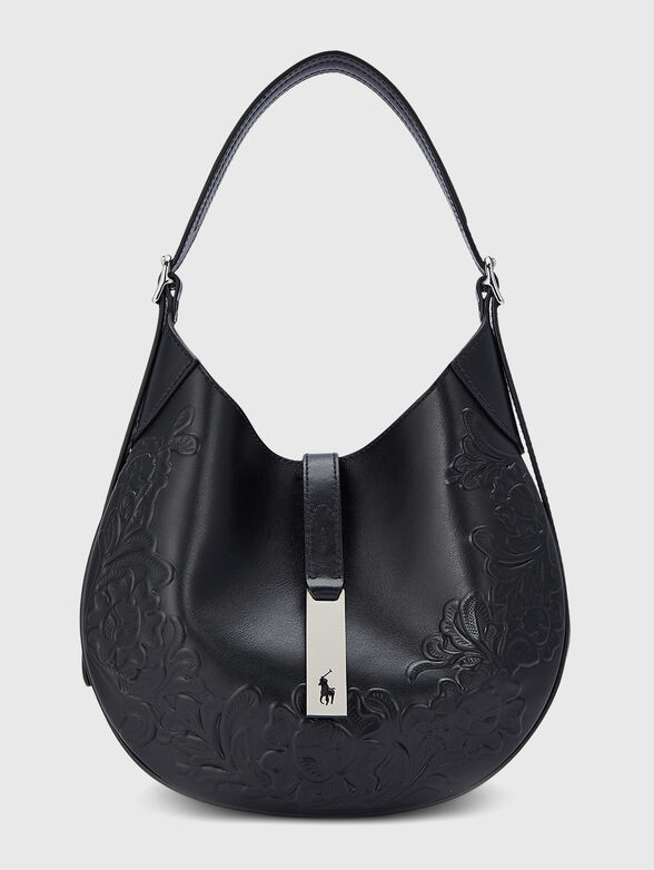 Logo detail leather hobo bag  - 1