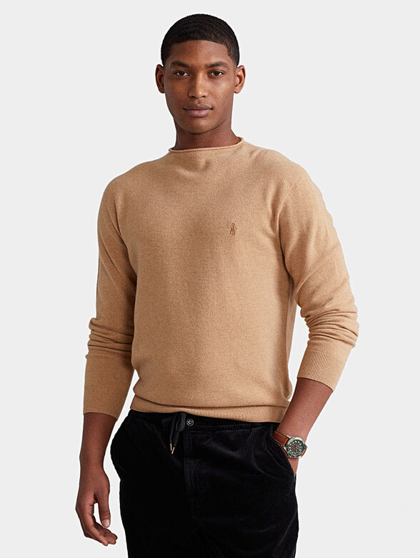 Merino wool beige sweater - 1