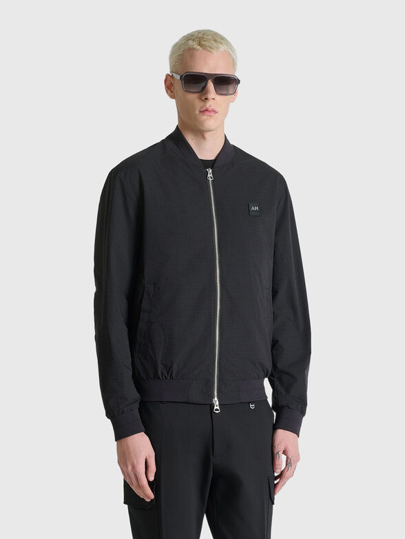 Checkered jacket with logo detail  - 1