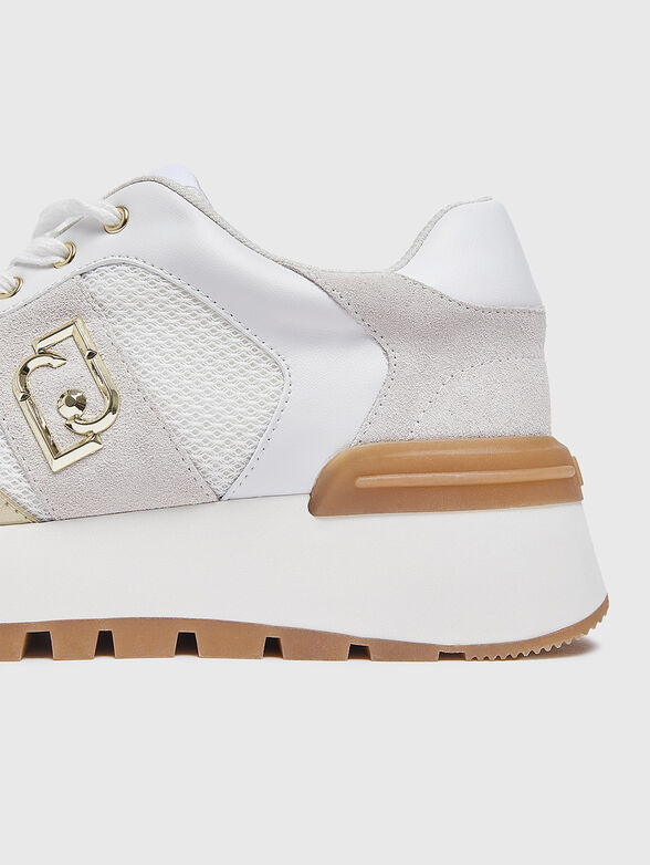 Suede sneakers with mesh details - 4