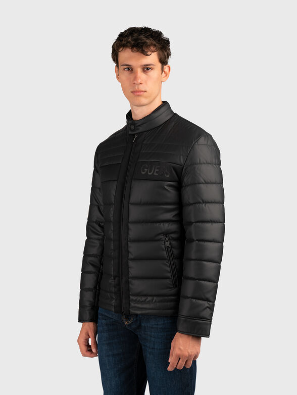 Quilted jacket with logo accent - 1
