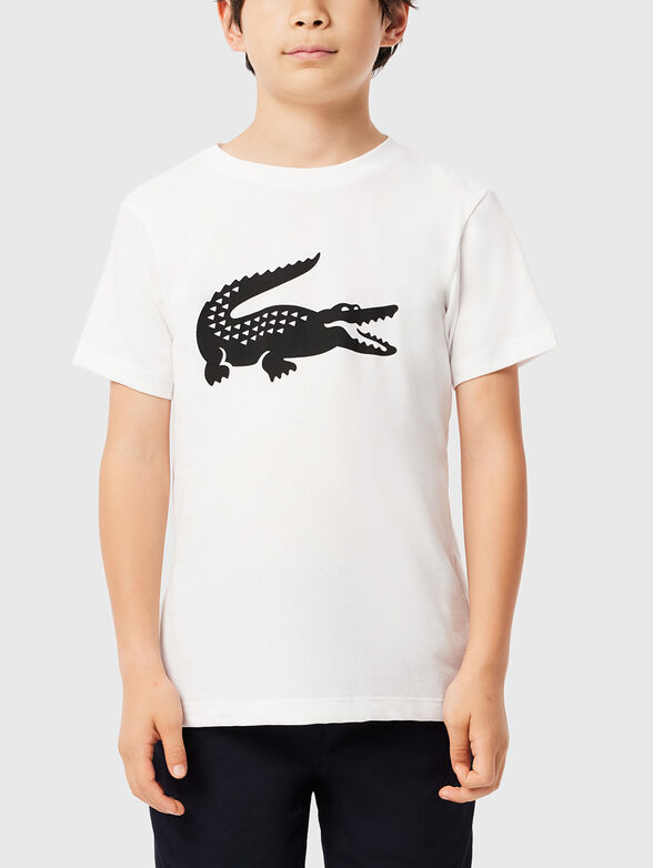 White t-shirt with contrast print - 1