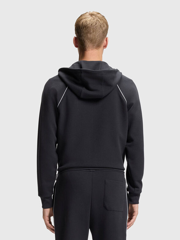 Hoodie with zip and contrast trim - 3