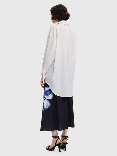 OSAKA white shirt with floral print - 3