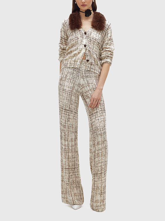 Cardigan with faux fur collar - 2