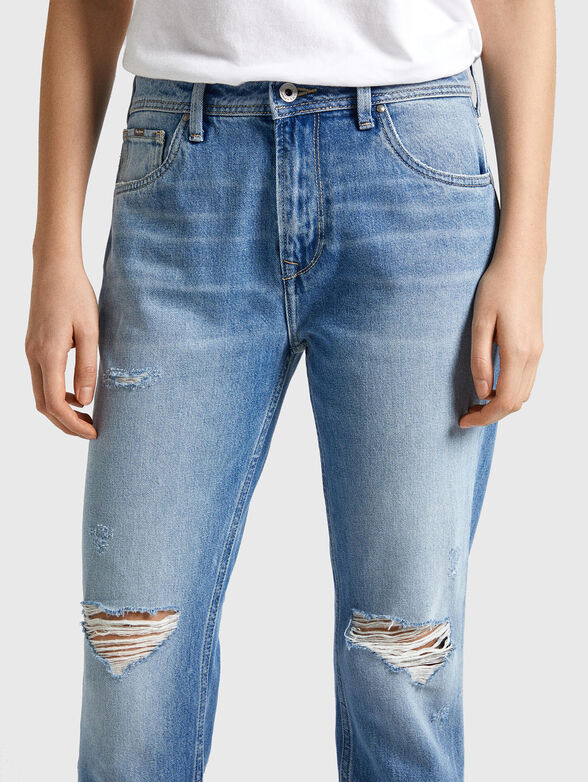 High rise traped fit jeans - 4