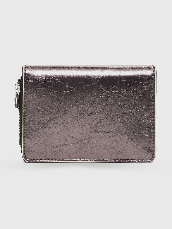 Wallet with metallic effect and logo - 2