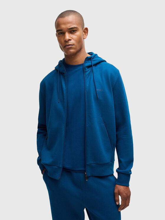 Суитшърт с качулка и цип - 1