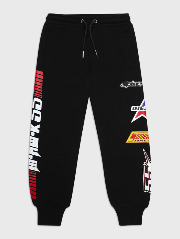 PRUTH-ASTARS sports trousers in black color - 1