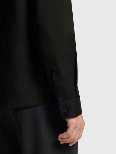 Oversized cotton crepe shirt - 5