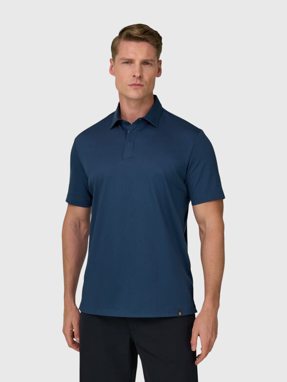 Cotton blend polo shirt - 1