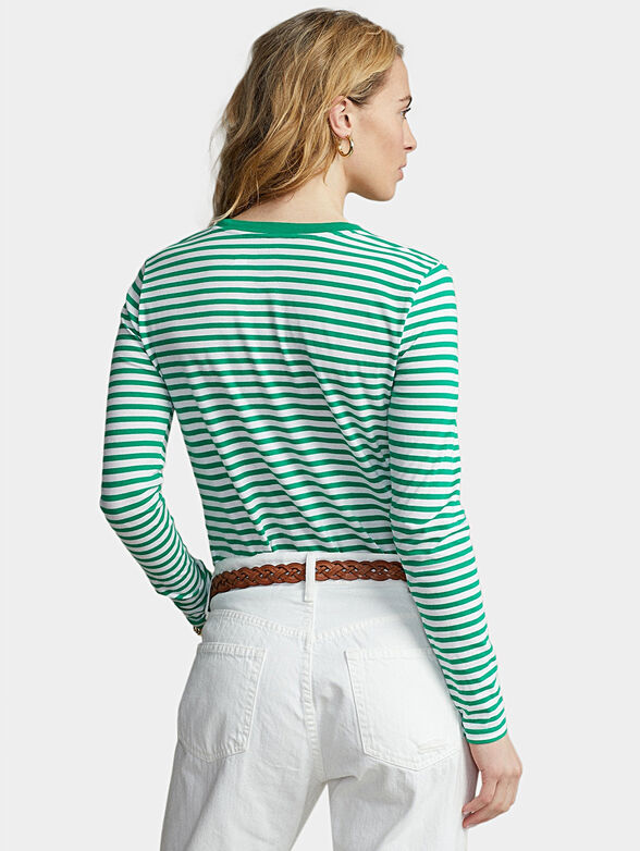 Blouse with striped print - 4