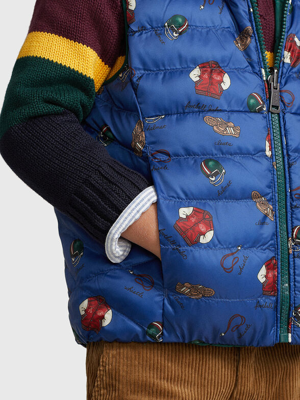 Padded reversible sleeveless jacket - 4