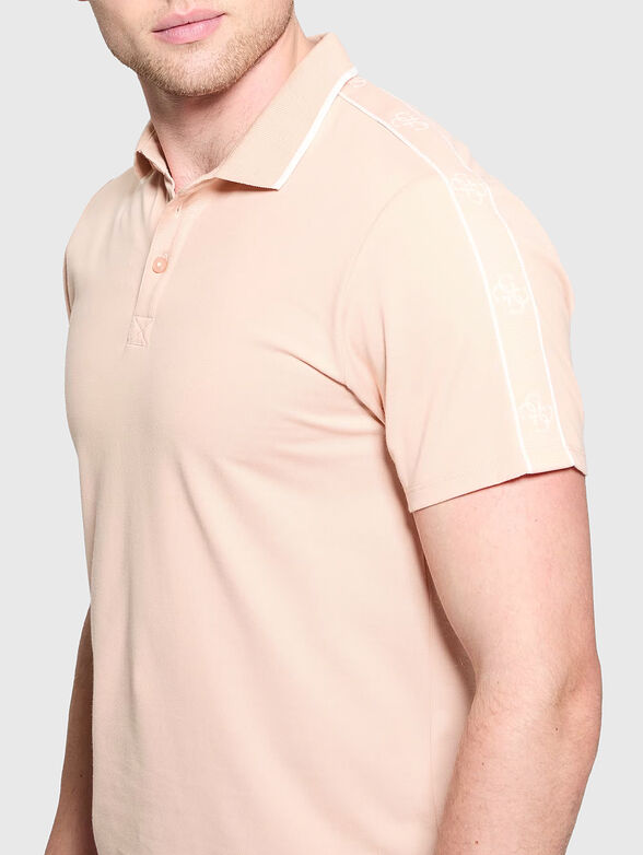 Black cotton polo shirt with details - 4