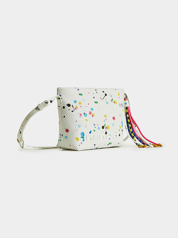 Crossbody bag with colorful paint splatter - 3