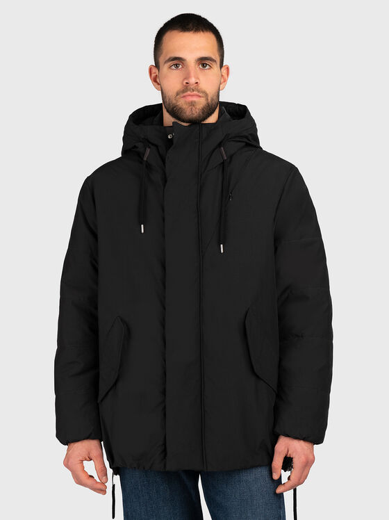 Black jacket with hood - 1